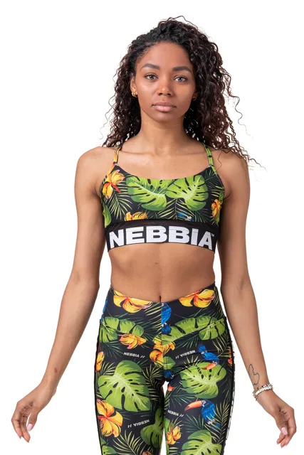 Nebbia Earth Powered sportovní podprsenka 565 , S, zelená
