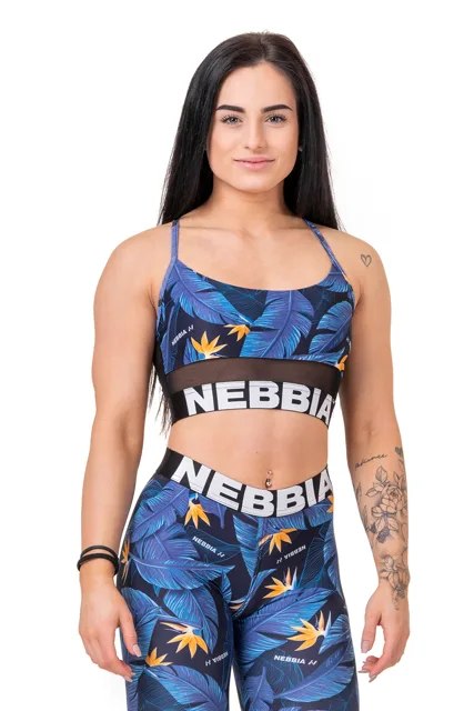 Nebbia Earth Powered sportovní podprsenka 565, XS, modrá