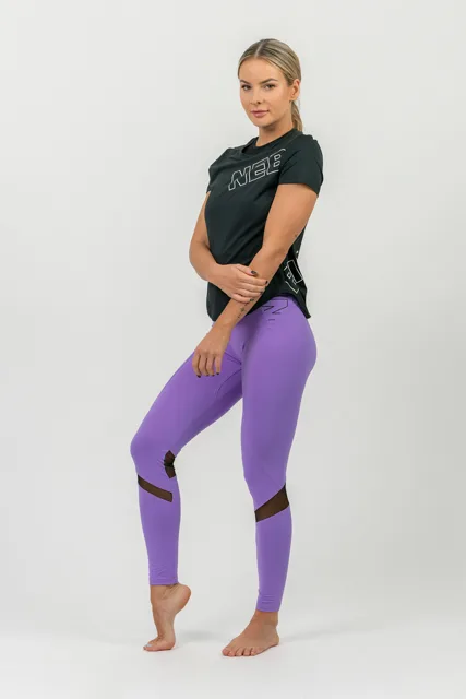 Nebbia FIT Activewear legíny s vysokým pasem 443, L, fialová