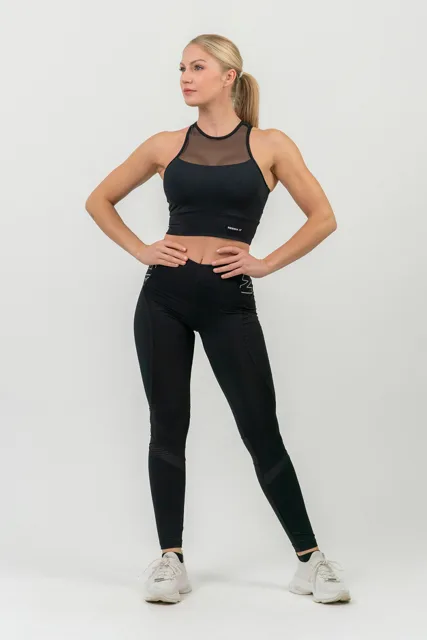 Nebbia FIT Activewear legíny s vysokým pasem 443, M, černá