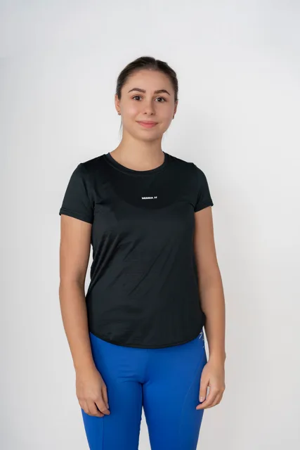 Nebbia FIT Activewear tričko “Airy” s reflexním logem 438, L, černá