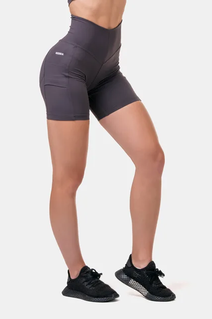 Nebbia Fit & Smart dámské cyklistické šortky 575, L, hnědá