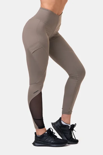 Nebbia Fit & Smart legíny s vysokým pasem 572, S, mocha