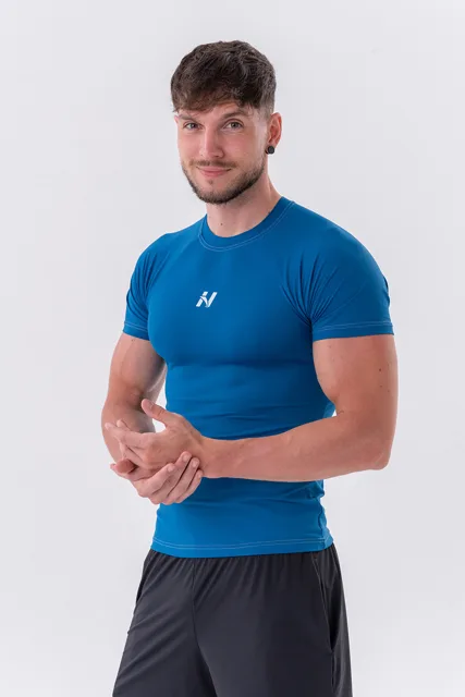 Nebbia Funkční Slim-fit tričko 324, L, modrá