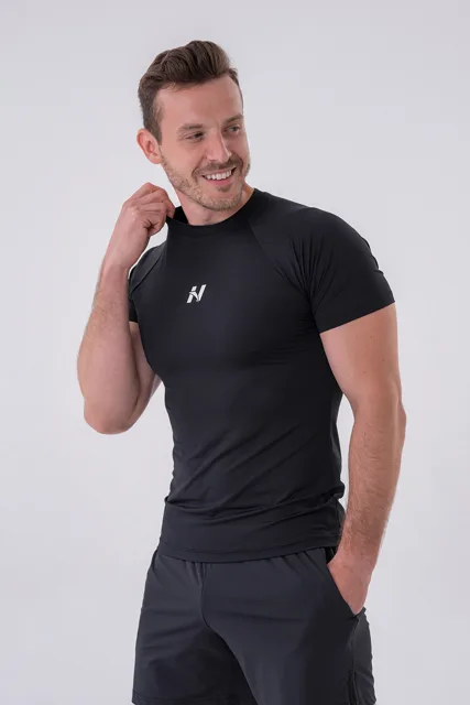 Nebbia Funkční Slim-fit tričko 324, XL, černá