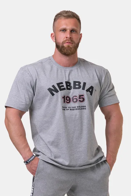 Nebbia Golden Era tričko 192, XXL, světle šedá