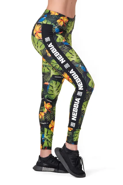 Nebbia High-waist performance legíny 567, M, zelená