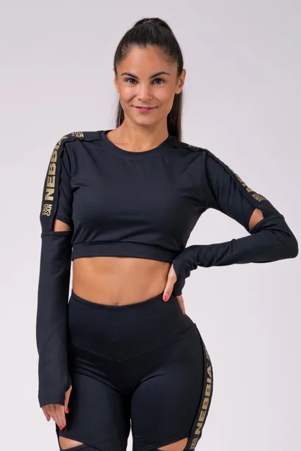 Nebbia Honey Bunny Crop Top 821, černá, XS