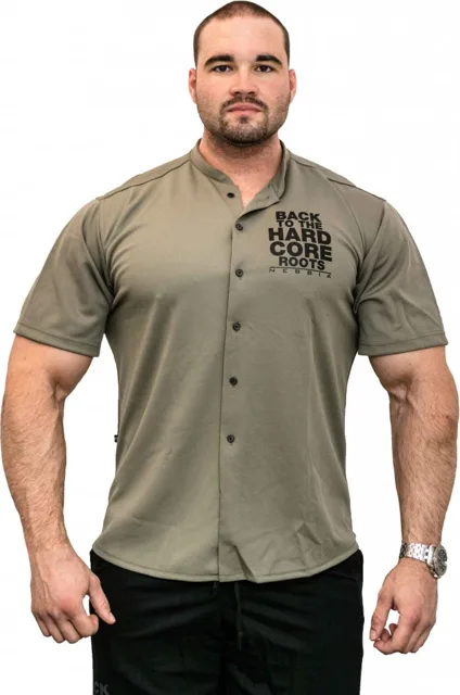 Nebbia košile pánská Hard Core 304, XL, khaki