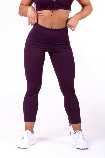 Nebbia Lace-up legíny 661, M, burgundy