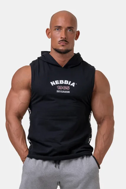 Nebbia Legend-approved tílko s kapucí 191, L, černá