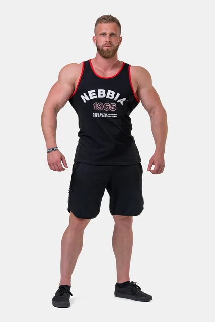 Nebbia Old-school Muscle tílko 193, M, černá