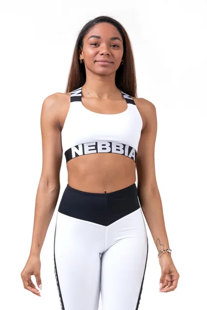Nebbia Power Your Hero ikonická sportovní podprsenka 535, M, bílá