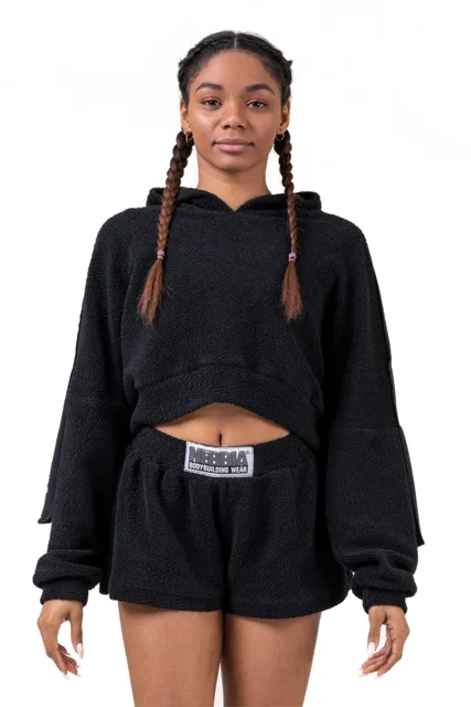 Nebbia Rebels Hero Ribbon Crop mikina 520, S, černá