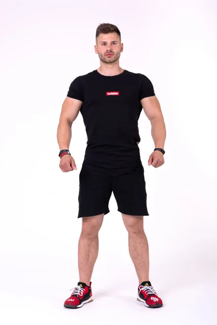 Nebbia Red Label V-typical tričko 142, XL, černá