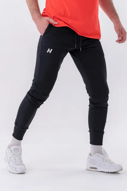 Nebbia Slim tepláky s bočními kapsami “Reset” 321, XL, černá