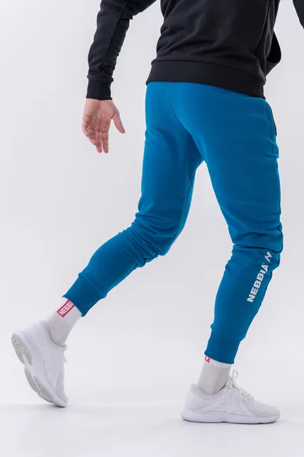 Nebbia Slim tepláky s kapsami na zips “Re-gain” 320, M, modrá