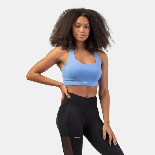 NEBBIA Sportovní podprsenka Active Medium Impact Light Blue