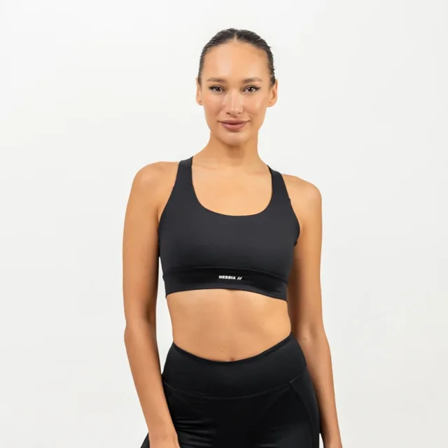 NEBBIA Sportovní podprsenka Racer Back Black