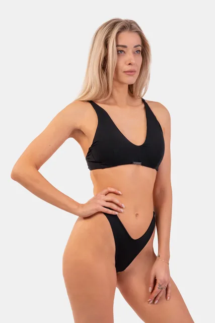 Nebbia Trojúhelníkové Bralette plavky s vycpávkami 457 , černá, M