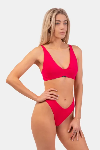 Nebbia Trojúhelníkové Bralette plavky s vycpávkami 457, M, růžová
