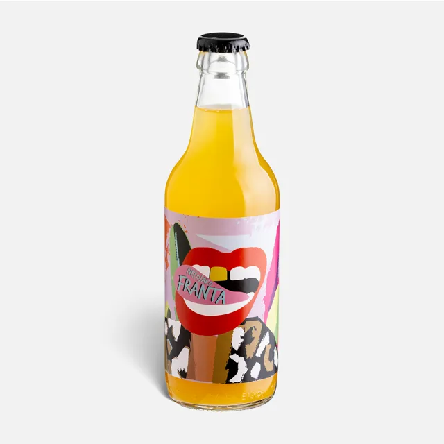Něcojako Franta limonáda 330 ml  s příchutí mandarinky a marakuji