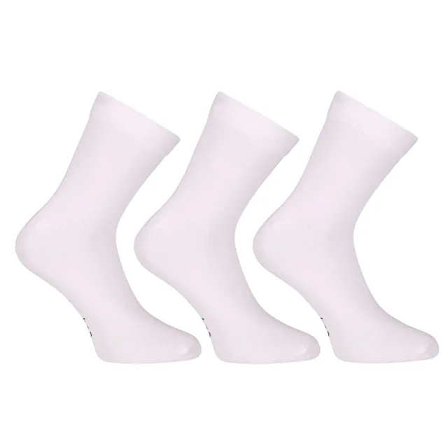 Nedeto 3PACK ponožky kotníkové bambusové bílé (3PBK02) M