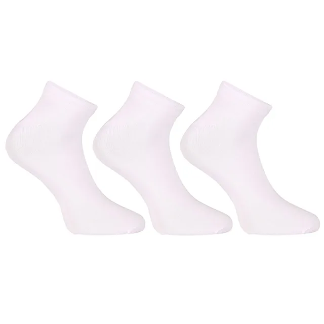 Nedeto 3PACK ponožky nízké bambusové bílé (3PBN02) L