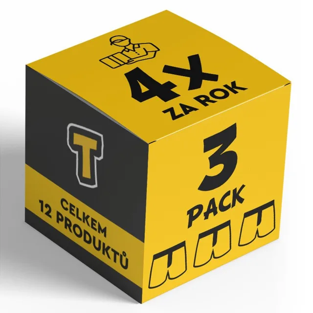 Nedeto 4x 3PACK pánské trenky - čtvrtletní roční předplatné XL