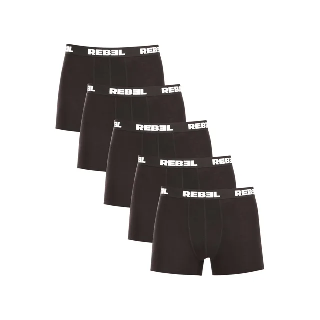 Nedeto 5PACK pánské boxerky Rebel černé (5NBR001) S