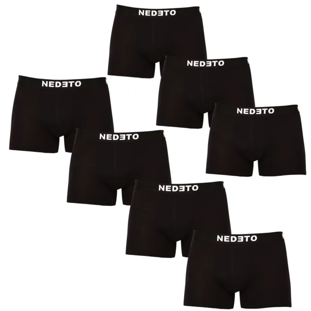 Nedeto 7PACK pánské boxerky černé (7NB001b) M