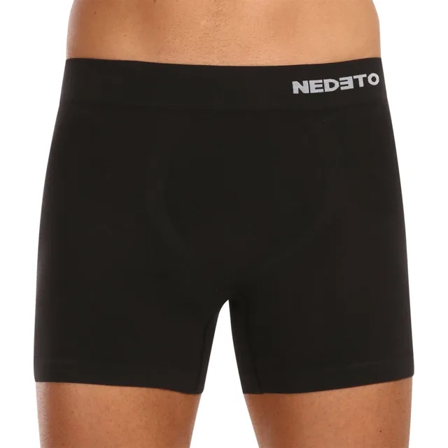 Nedeto Pánské boxerky bezešvé bambusové černé (NDTB001S) M