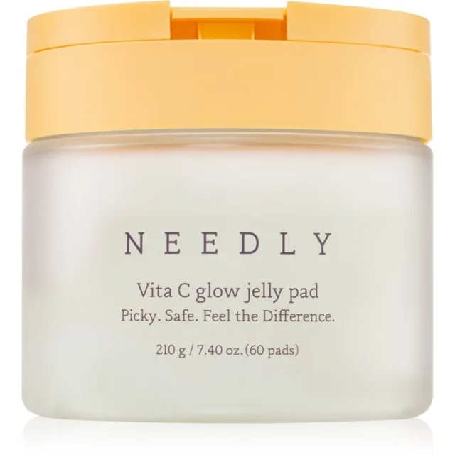 NEEDLY Vita C Glow Jelly Pad čisticí tampónky pro rozjasnění pleti s vitamínem C 60 ks