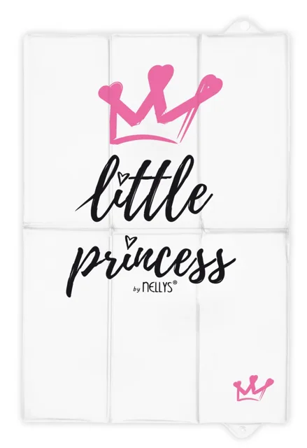 NELLYS Přebalovací podložka měkká Little Princess, bílá, růžová
