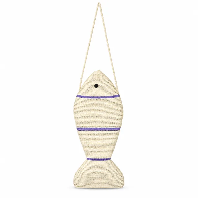 NELLYS Škrabadlo pro kočky ve tvaru ryby ze sisalu, 40 cm