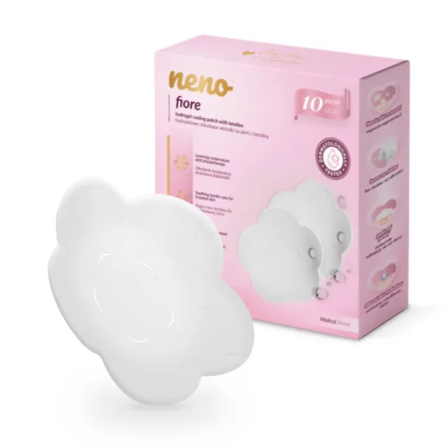 NENO Fiore Vložky do podprsenky hydrogelové s lanolinem 10 ks