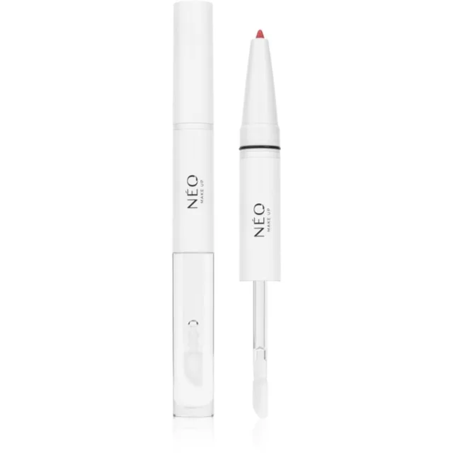 NEO MAKE UP Intense Serum 2in1 Lipliner & Lipgloss konturovací tužka a lesk na rty odstín 01 Bold Red 1 ks