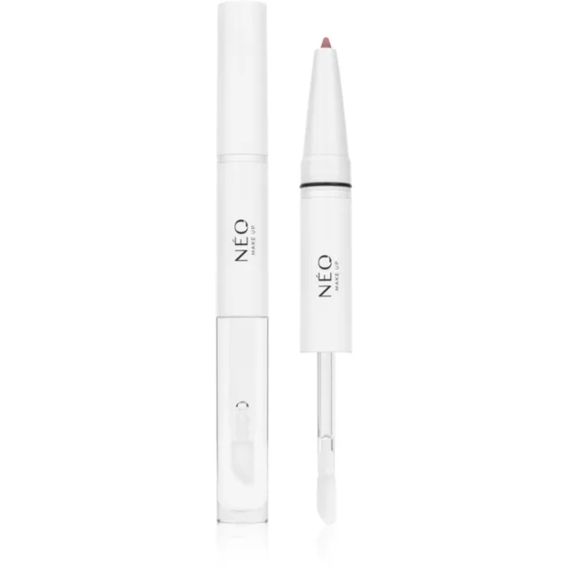 NEO MAKE UP Intense Serum 2in1 Lipliner & Lipgloss konturovací tužka a lesk na rty odstín 05 Bare Nude 1 ks