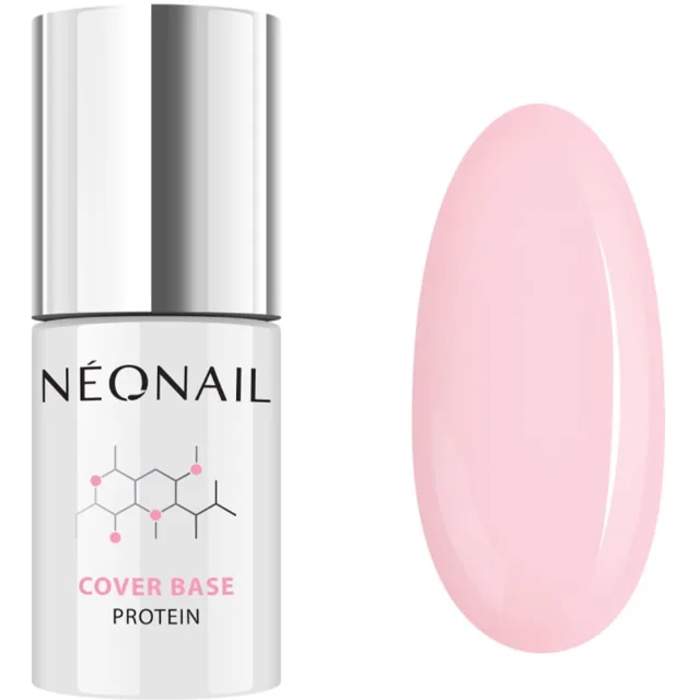 NEONAIL Cover Base Protein podkladový lak pro gelové nehty odstín Nude Rose 7.2 ml
