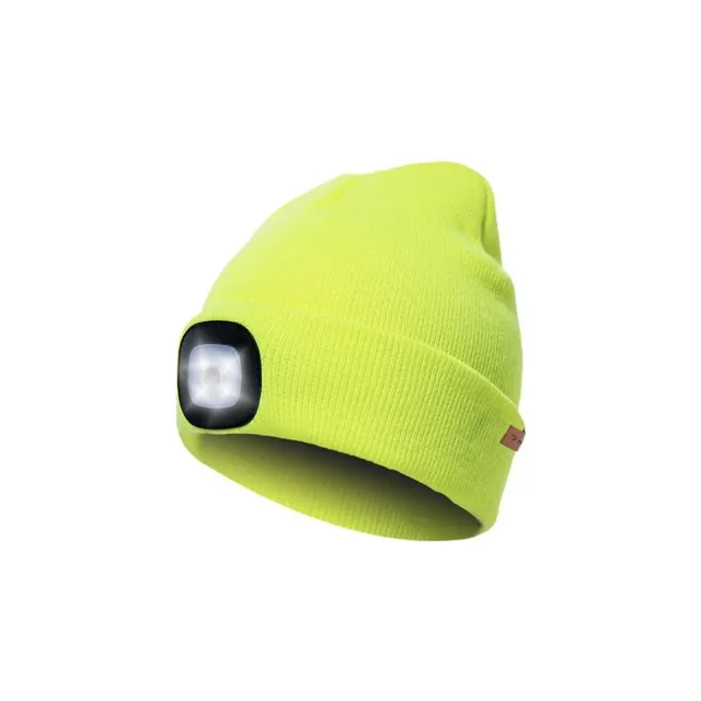 Neonově žlutá čepice s baterkou