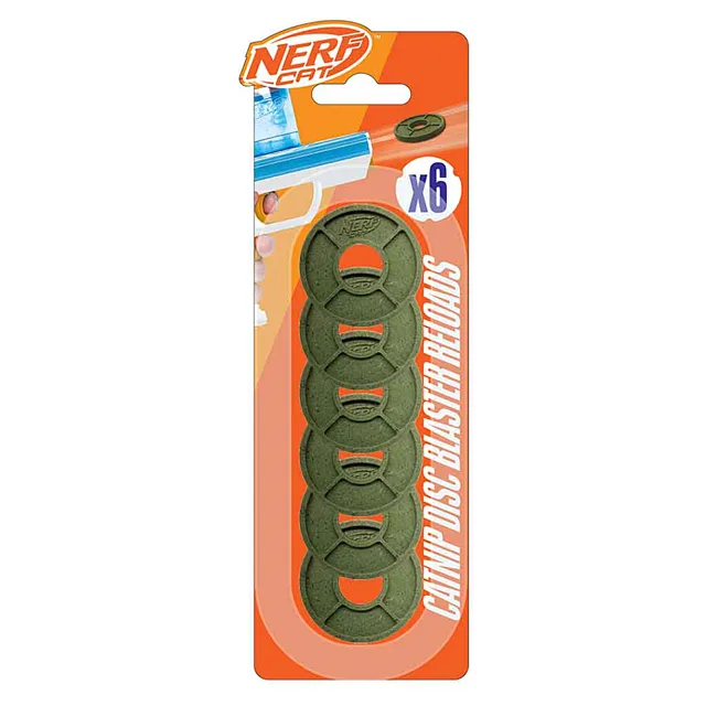 NERF CAT Hračka pro kočky pěnové disky s catnipem 3,84 cm 6 kusů