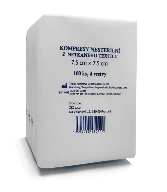 Netex Kompres nesterilni 7,5 x 7,5 /100 ks 4 vrstvy ZS