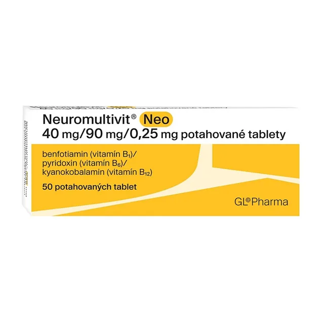 NEUROMULTIVIT Neo 40mg/90mg/0,25mg 50 potahovaných tablet