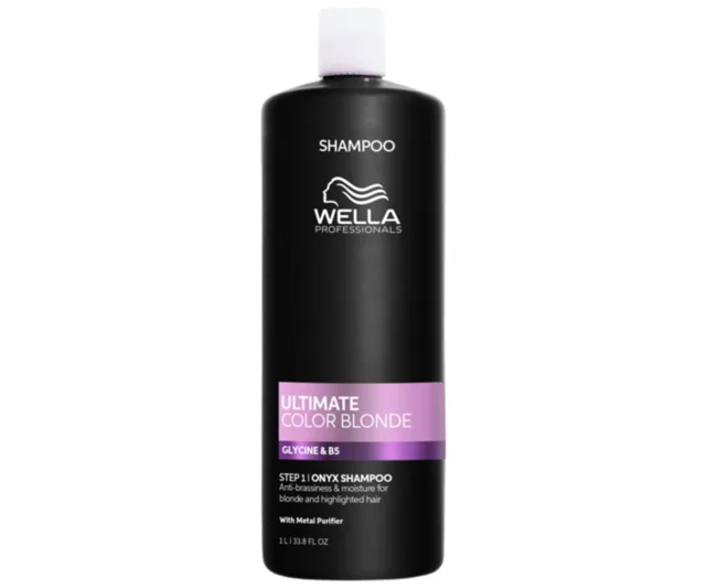 Neutralizační šampon pro blond a melírované vlasy Wella Professional Ultimate Color Blonde Onyx Shampoo - 1000 ml + dárek zdarma