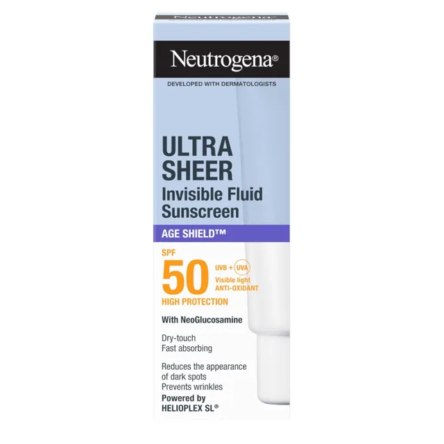 Neutrogena Ultra Sheer Neviditelný fluid Age Shield SPF 50 50 ml