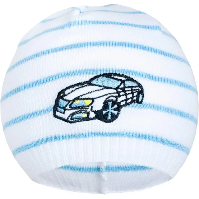 New Baby Jarní čepička  s autíčkem bílo-tmavě šedá, vel. 86/92
