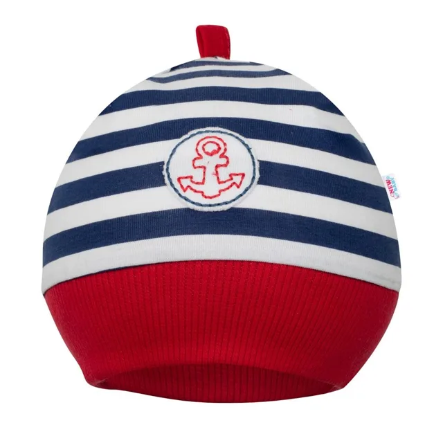 New Baby Kojenecká bavlněná čepička  Marine, vel. 68 (4-6m)