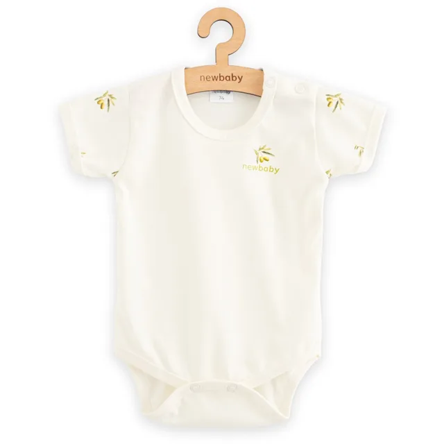 New Baby Kojenecké body s krátkým rukávem z organické bavlny Olivy, vel. 74 (6-9m)