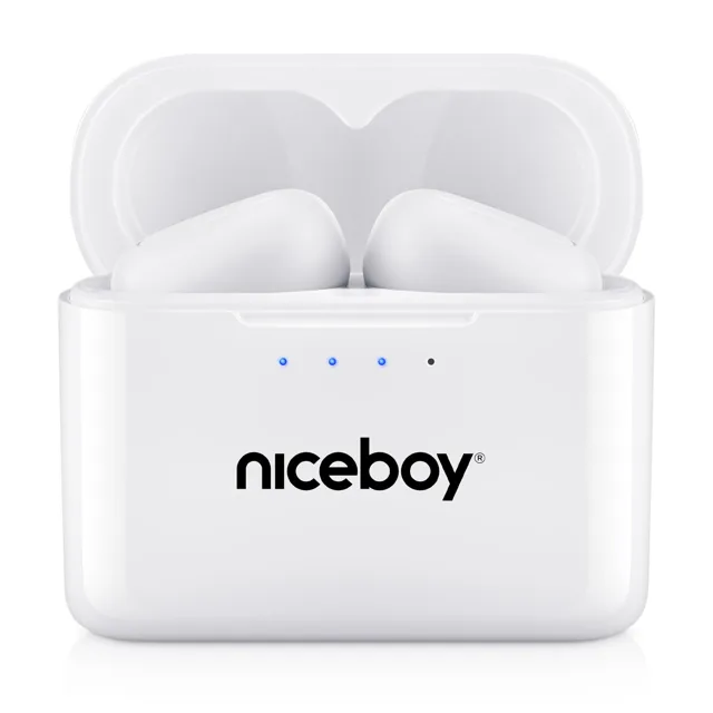 Niceboy Bezdrátová sluchátka do uší Podsie 4 White