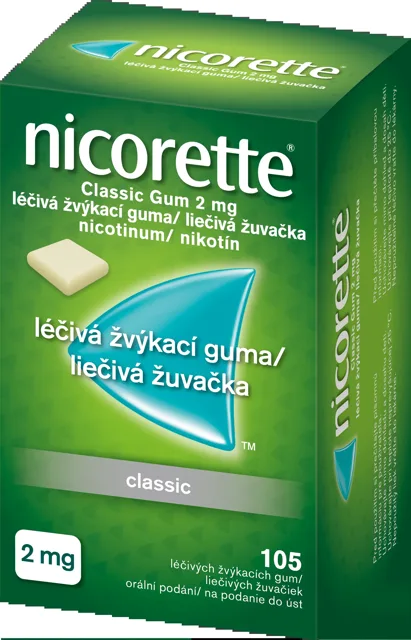 Nicorette Classic Gum 2 mg orm.gum.mnd. 105 x 2 mg